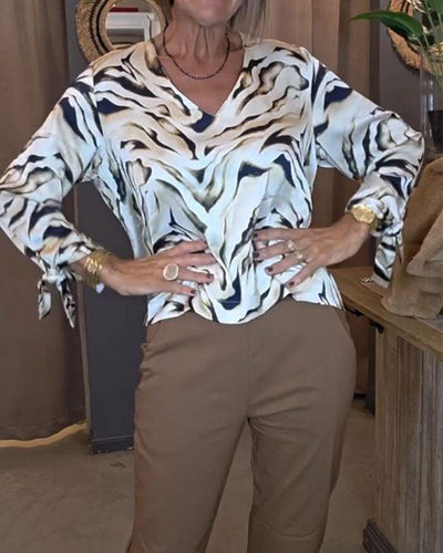 Blouse Manches Longues Imprimé Zèbre