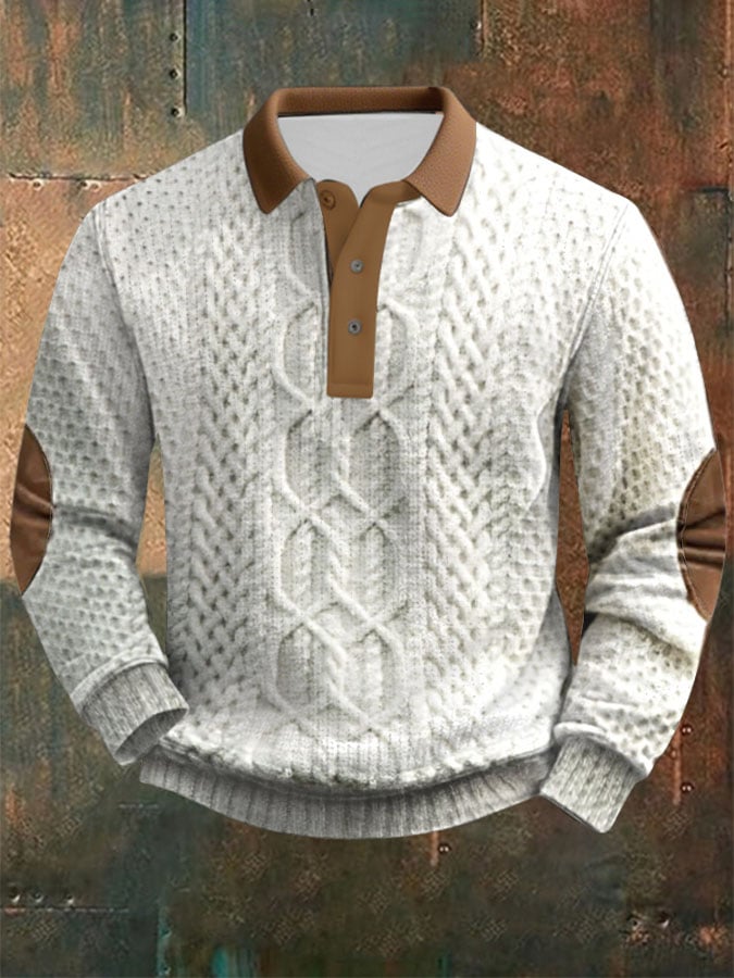 Sweter warkoczowy w stylu miejskim