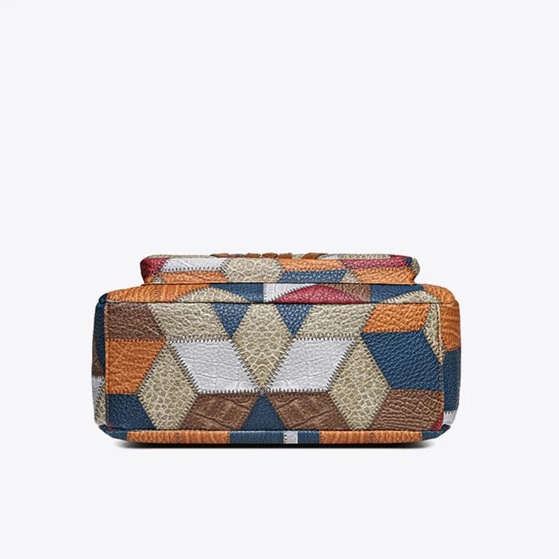 Elegancka torba skórzana patchwork