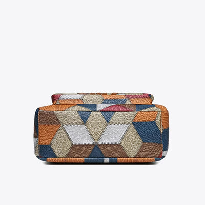 Elegancka torba skórzana patchwork