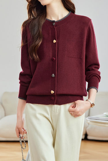 Kardigan Tricot Bicolor Minimalistyczny Damski - Styl Chic i Komfort