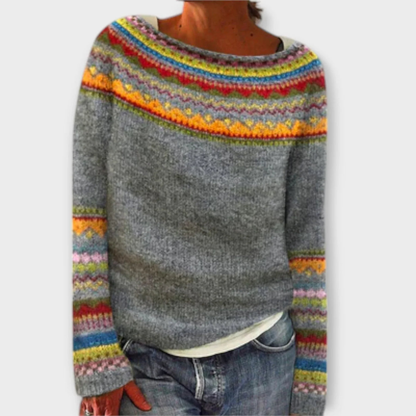 Wintage’owy retro sweter dziergany