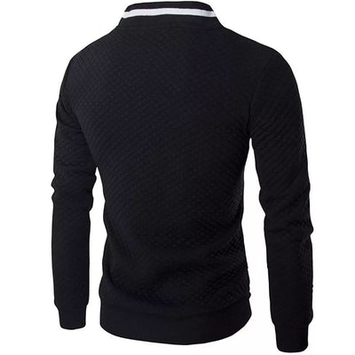 Męska Kurtka Bomber w Kratę Jacquard - Styl i Komfort