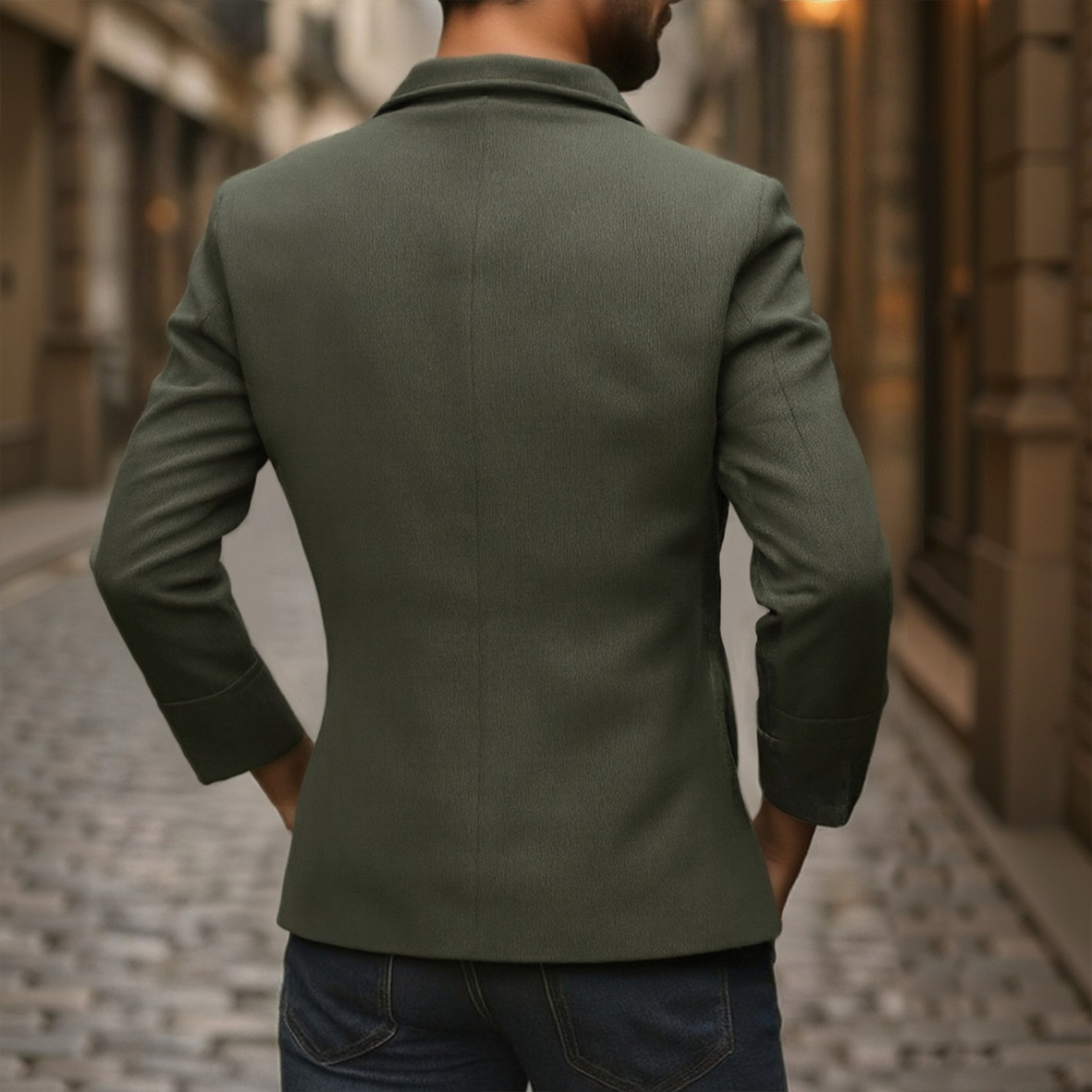 Krótki Męski Płaszcz z Aksamitnego Sznurowania Vintage - Elegancki i Nowoczesny Styl