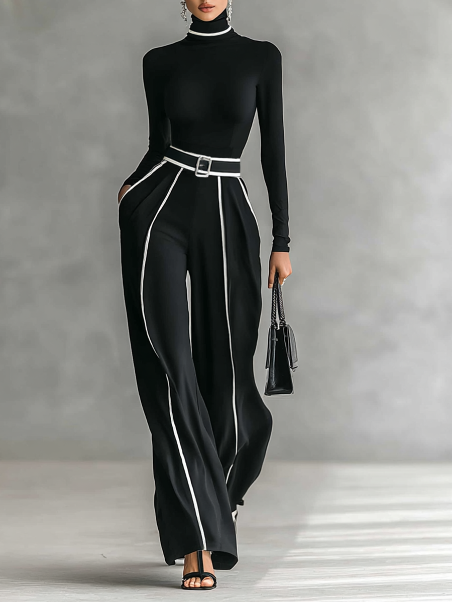 Damowy sweter z golfem