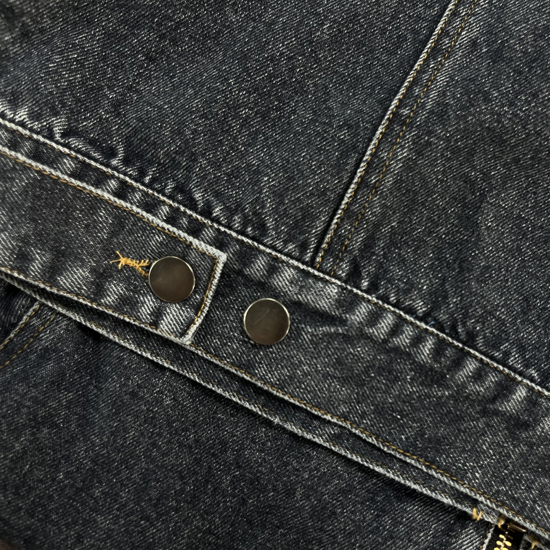 Męska Kurtka Dżinsowa Vintage Slim Fit – Moda z Kołnierzem Baseballowym
