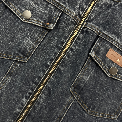 Męska Kurtka Dżinsowa Vintage Slim Fit – Moda z Kołnierzem Baseballowym