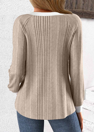 Bluza z długim rękawem i okrągłym dekoltem