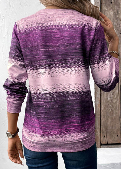 Długi rękaw z wielokolorowym nadrukiem tribal patchwork