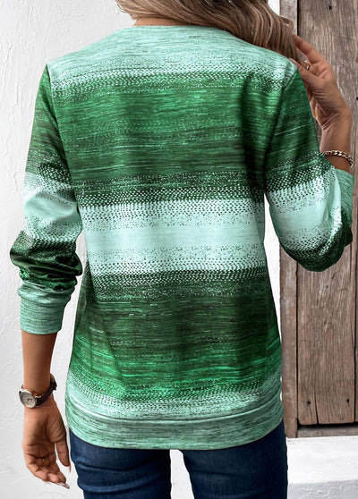 Długi rękaw z wielokolorowym nadrukiem tribal patchwork
