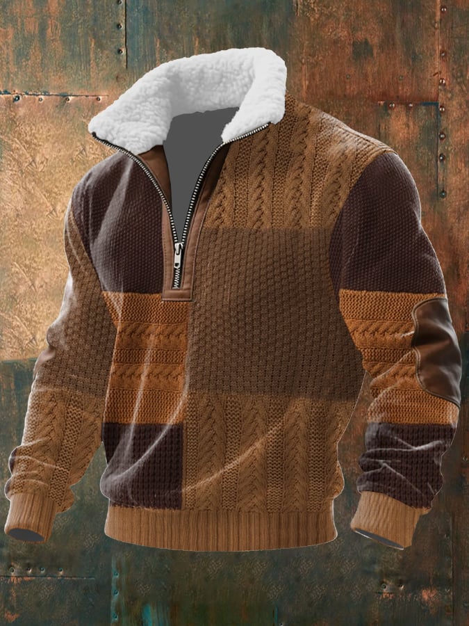 Wintage'owy sweter z nowoczesnym akcentem