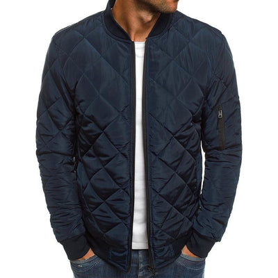 Kurtka puchowa męska bomber - Elegancki i ciepły płaszcz zimowy