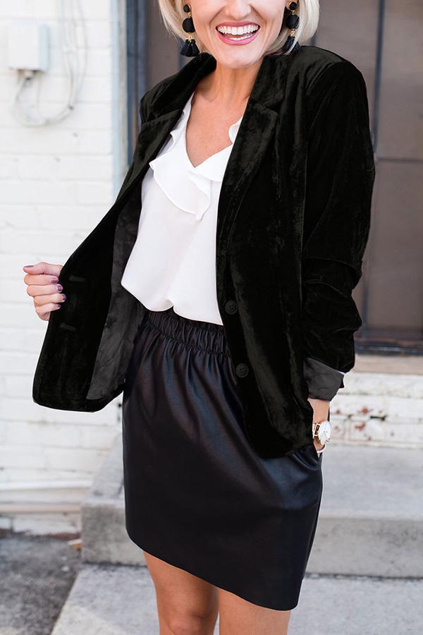 Chic aksamitny blazer dla kobiet – Nowoczesna elegancja i komfort