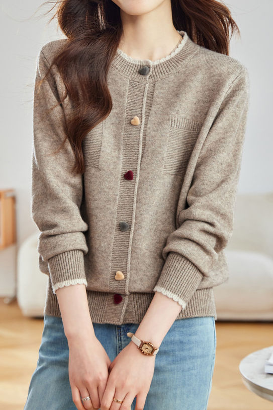 Kardigan Tricot Bicolor Minimalistyczny Damski - Styl Chic i Komfort