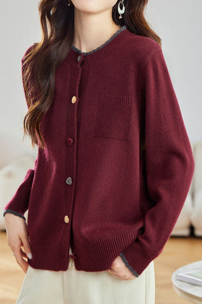 Kardigan Tricot Bicolor Minimalistyczny Damski - Styl Chic i Komfort
