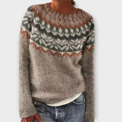 Wintage’owy retro sweter dziergany