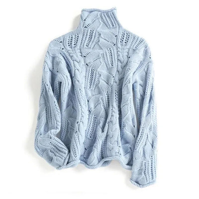 Stylowy luźny sweter z kaszmiru