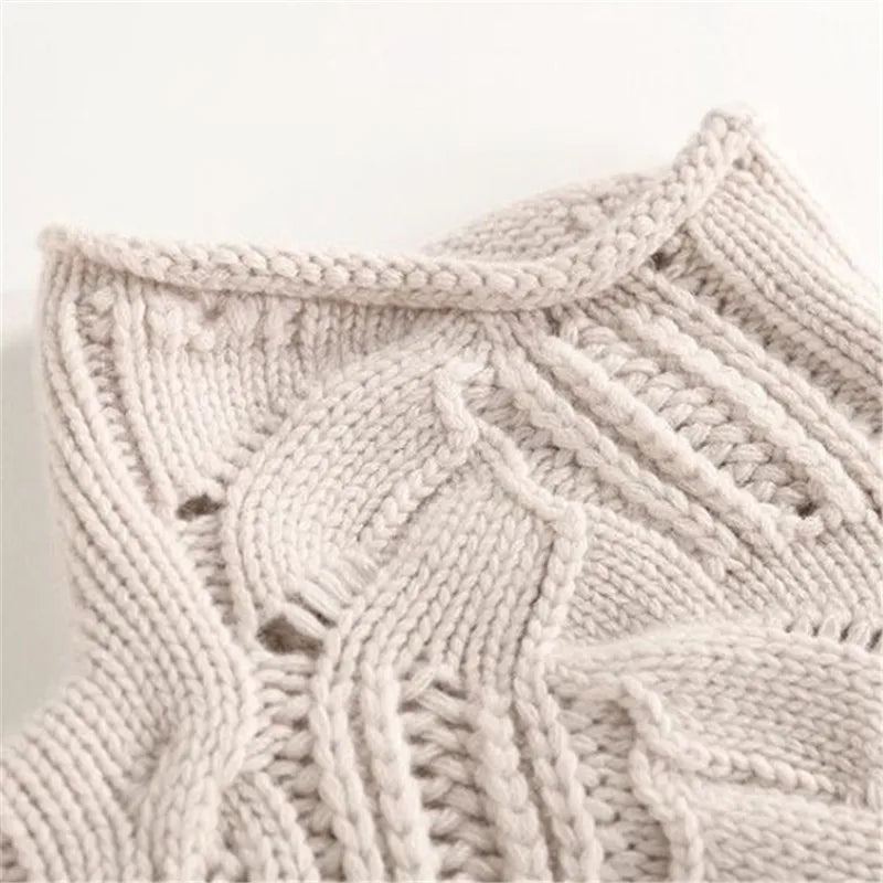 Stylowy luźny sweter z kaszmiru