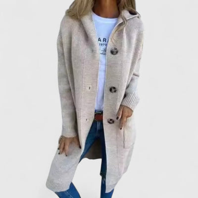 Stylowy długi sweter kardigan