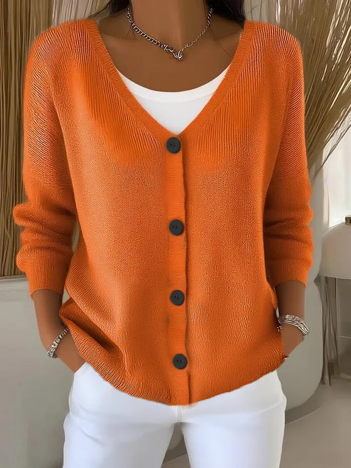 Kardigan Damski Casual z Długimi Rękawami - Styl i Komfort