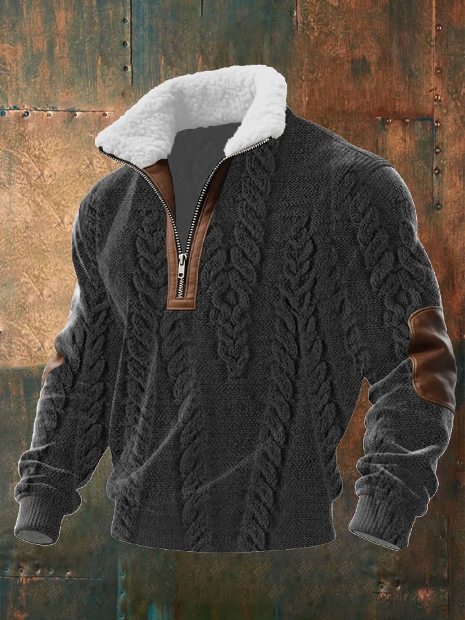 Wintage'owy sweter w nowoczesnym stylu