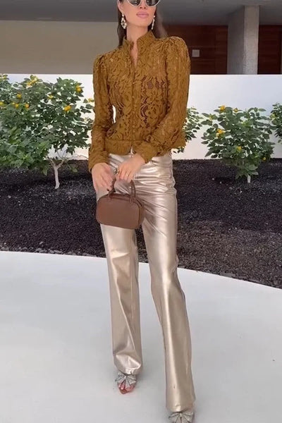 Kurtka Koronkowa w Stylu Pałacowym - Romantyczna i Wyszukana Elegancja