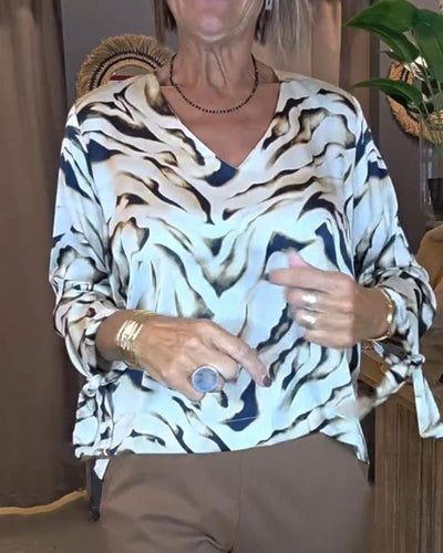 Blouse Manches Longues Imprimé Zèbre