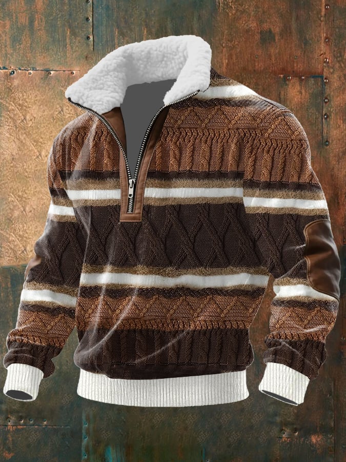 Wintage'owy sweter w stylu zachodnim