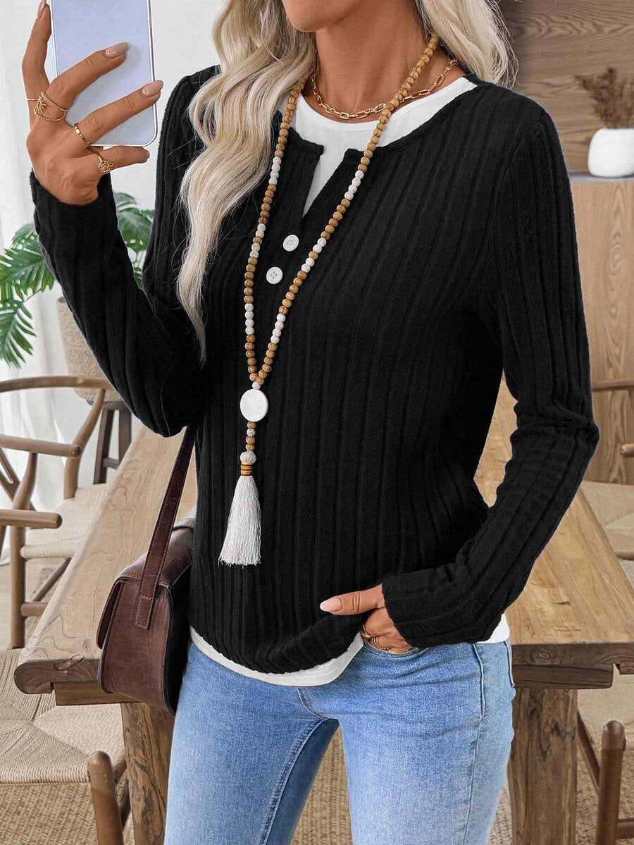 Męska Koszulka Casual z Dekoltem w Serek – Stylowy i Wygodny