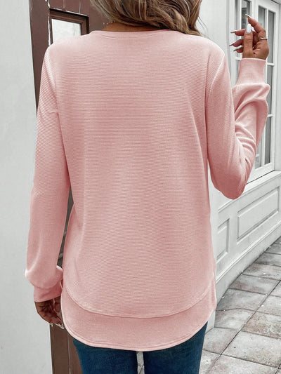 Vintage Sweter z Okrągłym Dekoltem Jacquard - Moda Casual i Trendy