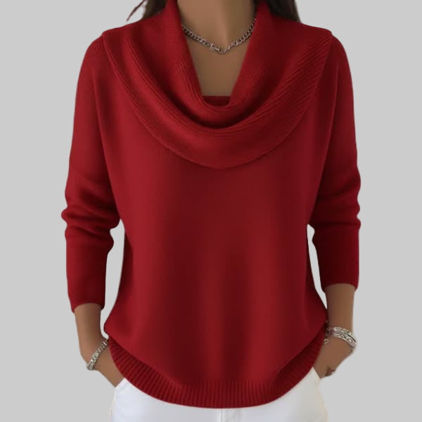 Stylowy sweter z dzianiny z golfem