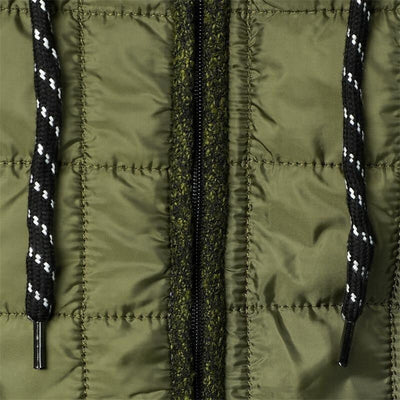 Polarowa Kurtka z Kapturem w Stylu Patchwork dla Mężczyzn - Ciepły i Casualowy Styl