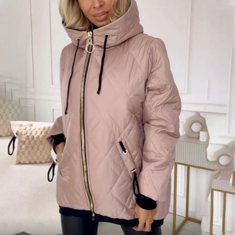 Stylowy ciepły płaszcz parka