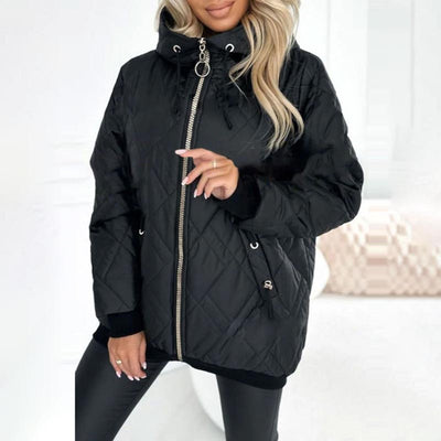 Stylowy ciepły płaszcz parka