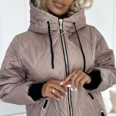 Stylowy ciepły płaszcz parka