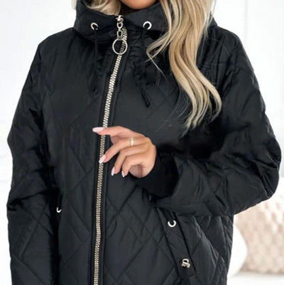 Stylowy ciepły płaszcz parka