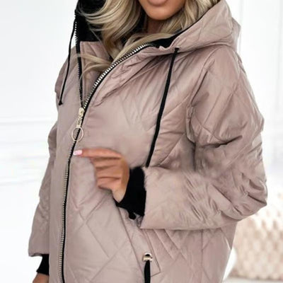 Stylowy ciepły płaszcz parka