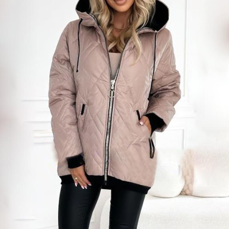 Stylowy ciepły płaszcz parka