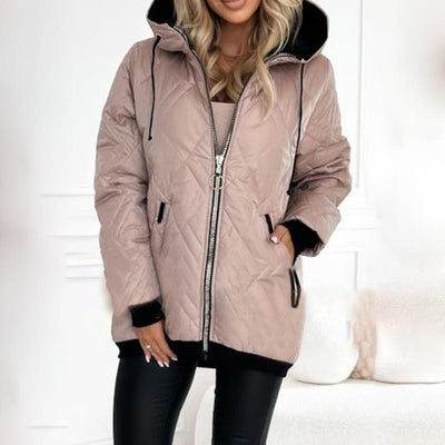 Stylowy ciepły płaszcz parka