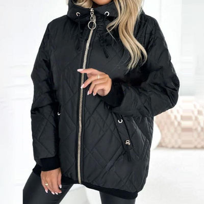 Stylowy ciepły płaszcz parka